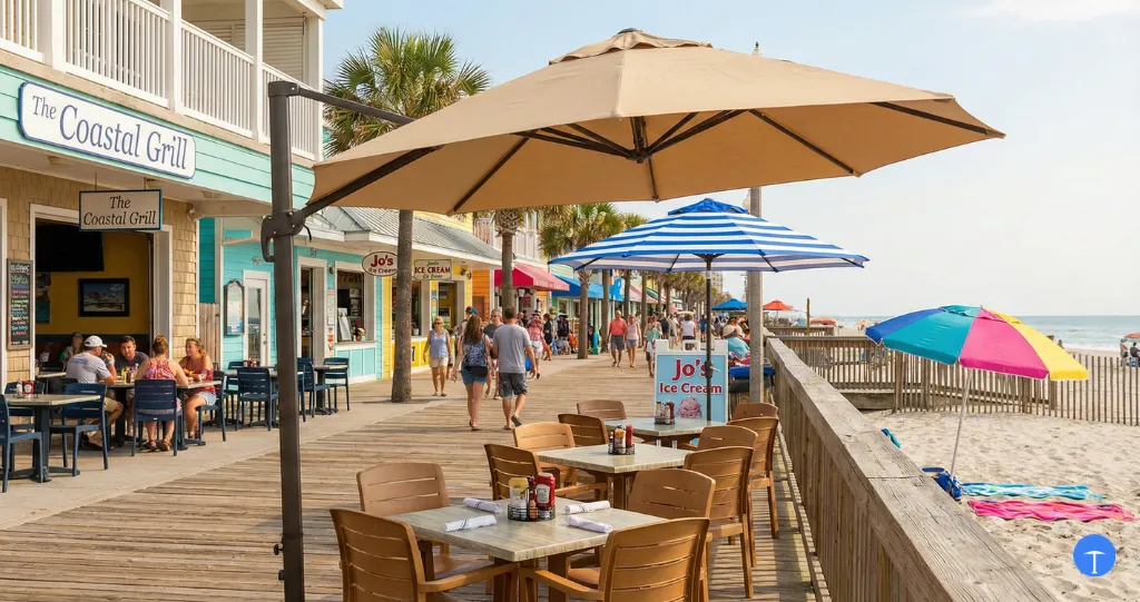 Types of patio umbrellas in real use from commercial cantilever to beach umbrella styles